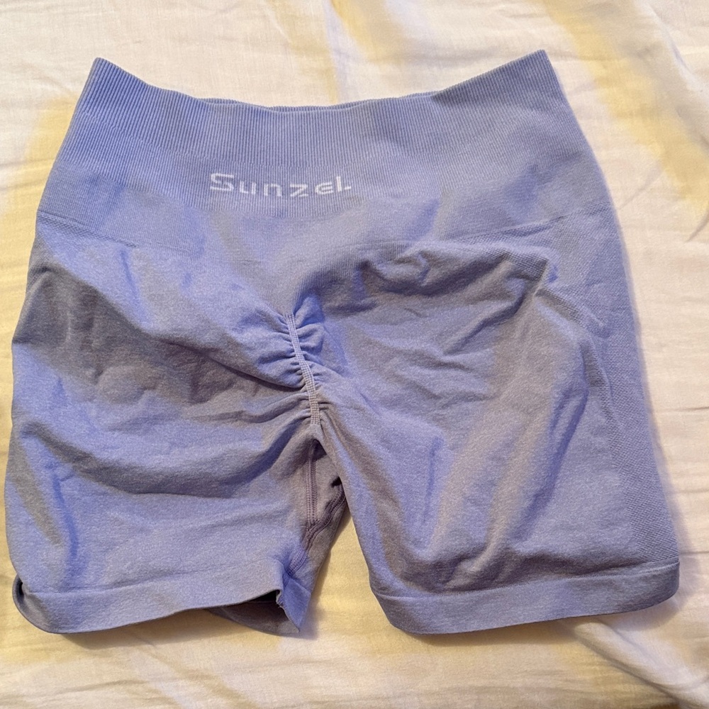 Sunzel Women's Light Blue / purple Bike Shorts